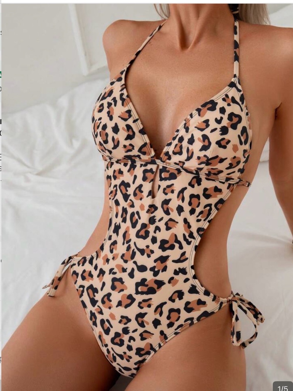 BEAND NEW ❤️Leopard Print One-Piece Swimsuit - Nude & Black